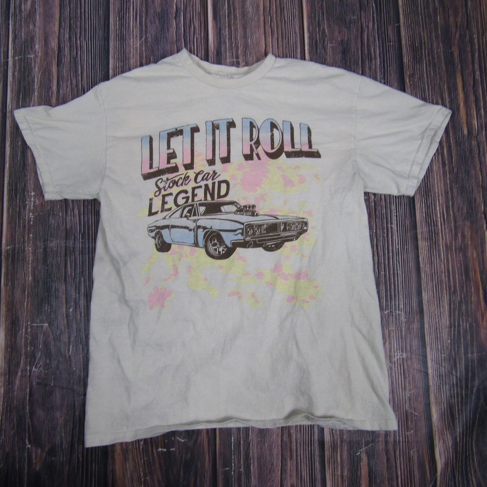 Youth In Revolt Shirt Youth Medium White Stock Car Legend Graphic‎ Racing Tee